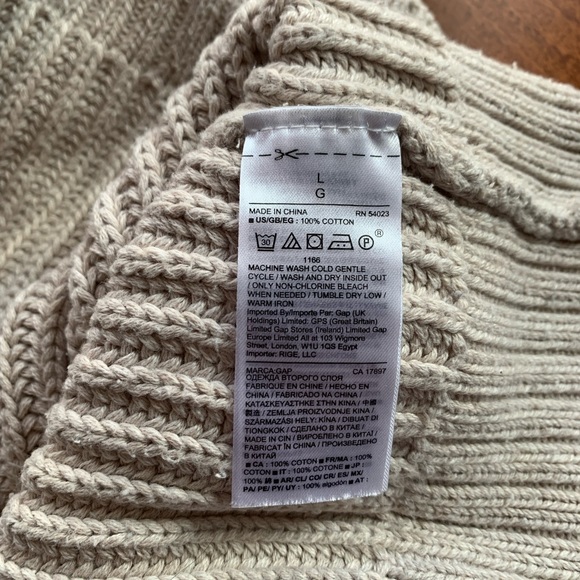 Gap Women’s L Mock-Neck Sweater (100% Cotton) - Picture 5 of 6